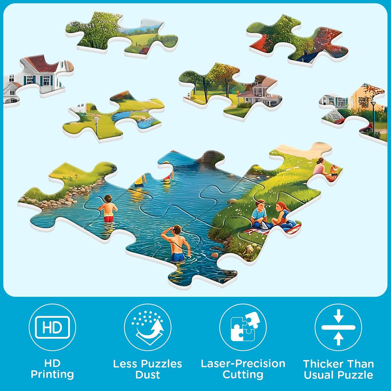 Summer Village Countryside Jigsaw — detail 3