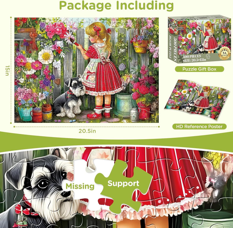 Beautiful Girl & Dog Garden — detail 7