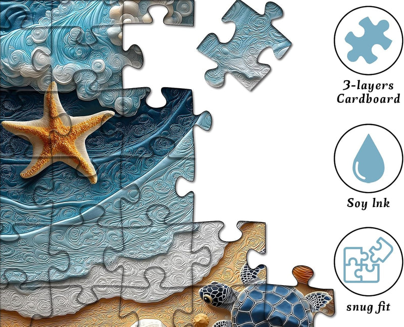 Beach Turtle & Ocean — detail 6