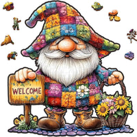 Gnome & Sunflower Wooden Puzzle image 1