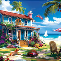 Beach House Jigsaw Puzzle image 1