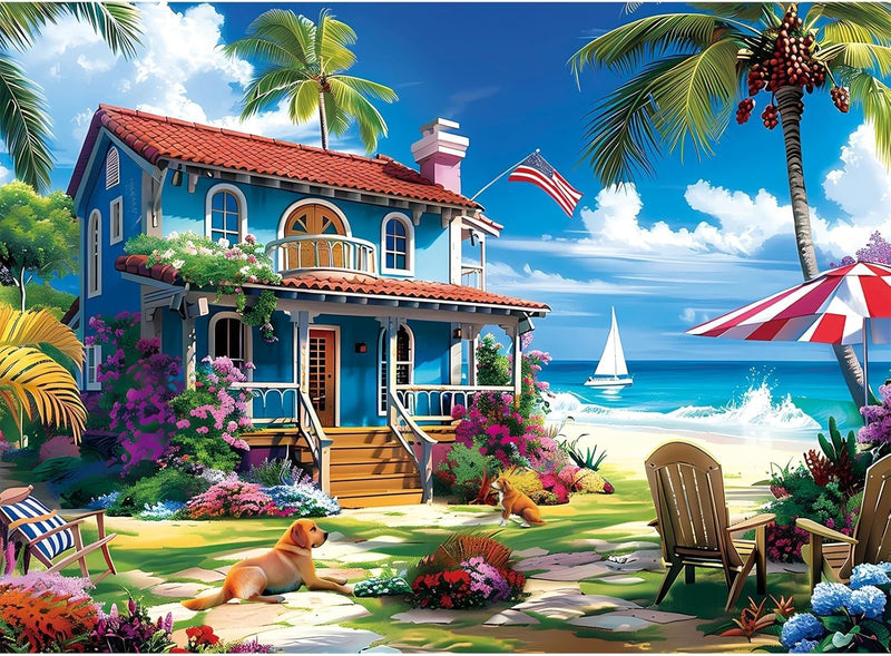 Beach House Jigsaw Puzzle — detail 1