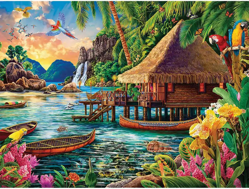 Polynesian Lagoon Jigsaw Puzzle — detail 1