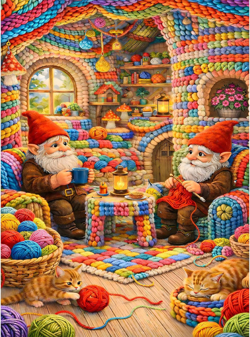 Gnome Knitting — detail 1