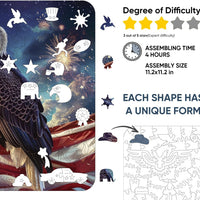 Reouinty Wooden Eagle Flag Puzzle image 6