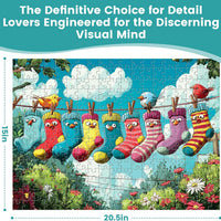 Whimsical Hanging Socks Outdoor Scene image 3