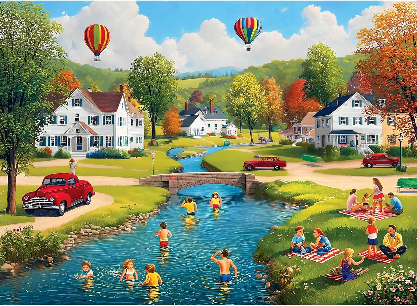 Summer Village Countryside Jigsaw — view 7