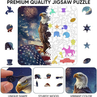 Reouinty Wooden Eagle Flag Puzzle image 4