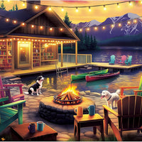 Piece Evening Bonfire Dog image 1