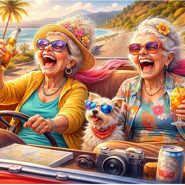 Teemosreal Funny Grandma Beach Art