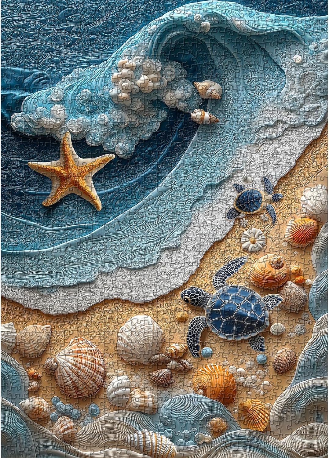 Beach Turtle & Ocean — view 1