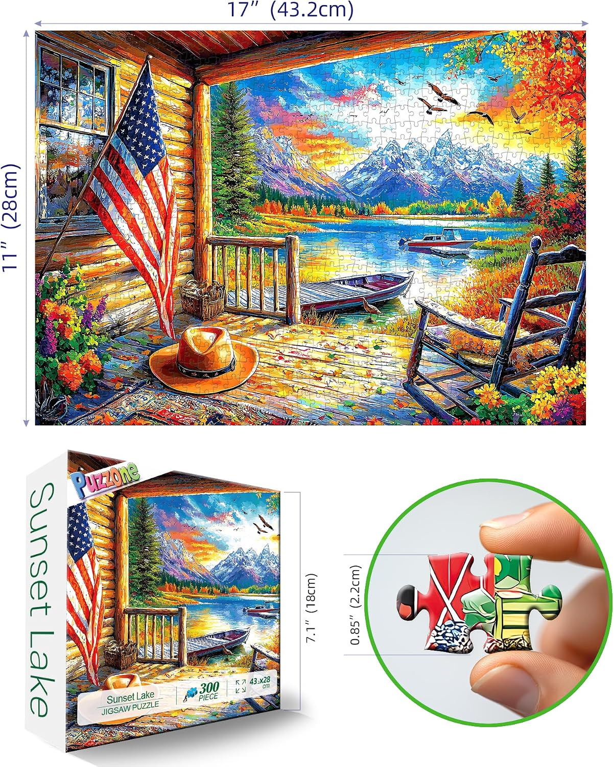 Cozy Lakeside Cabin & Sunset Landscape — view 4