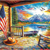 Cozy Lakeside Cabin & Sunset Landscape image 1
