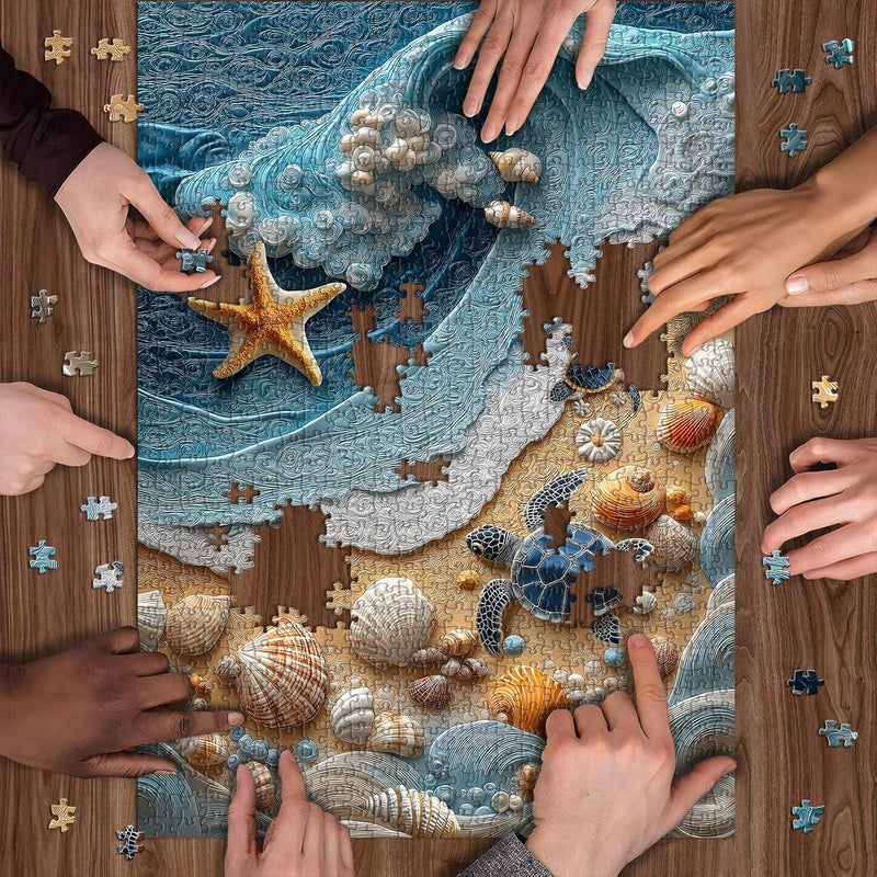 Beach Turtle & Ocean — detail 3