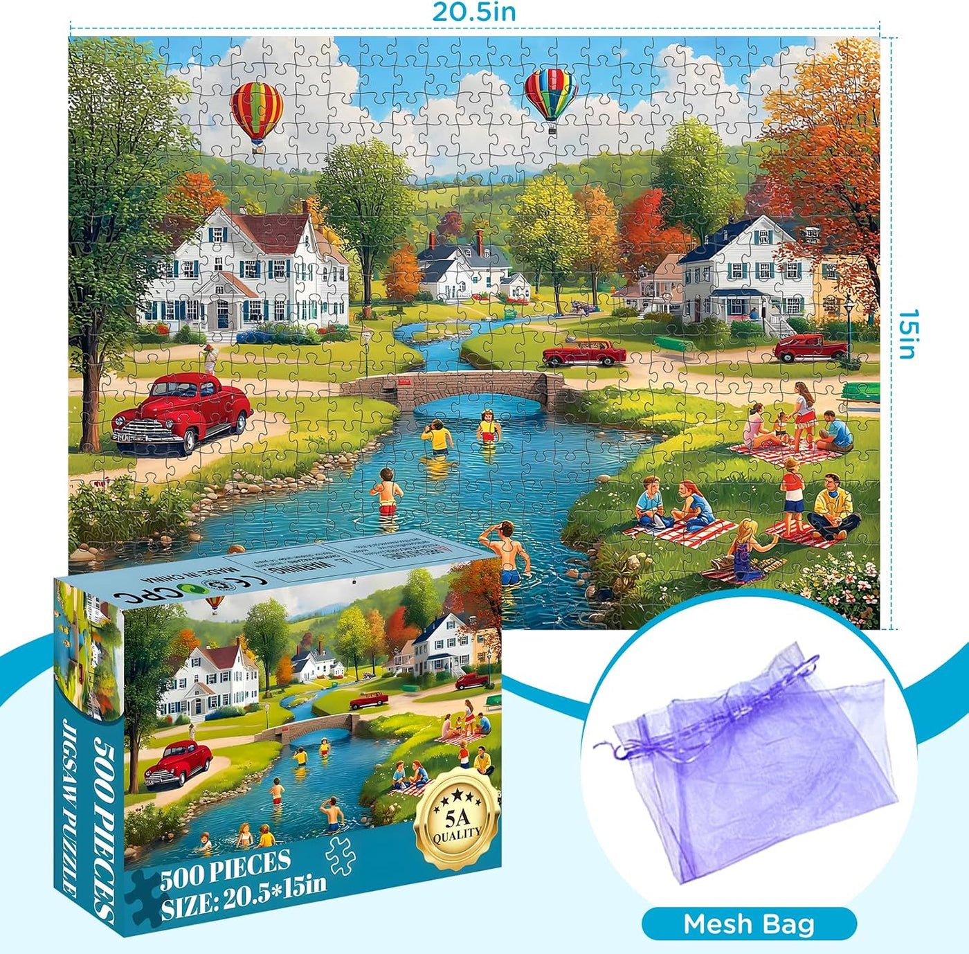 Summer Village Countryside Jigsaw — view 6