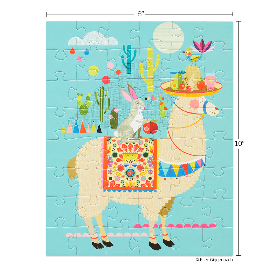 Llama Llyft 48 Piece Jigsaw Puzzle Snax - World of Puzzle