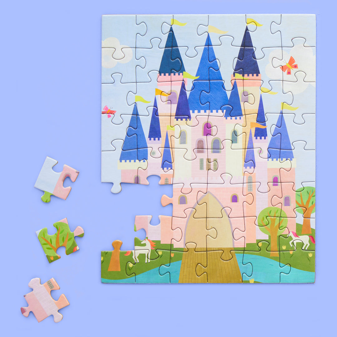 Pink Royal Castle 48 Piece Jigsaw Puzzle Snax - World of Puzzle