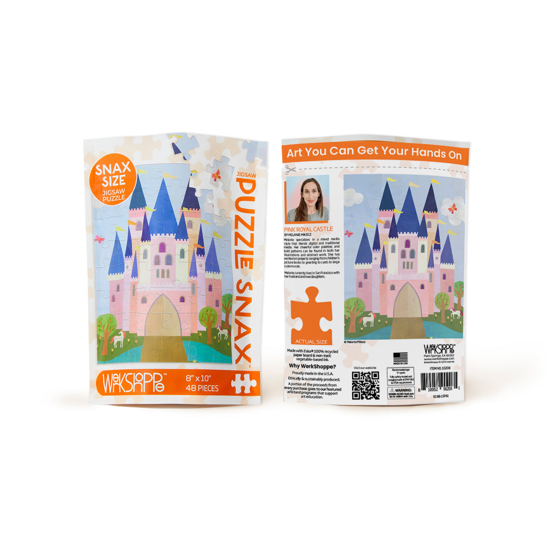 Pink Royal Castle 48 Piece Jigsaw Puzzle Snax - World of Puzzle