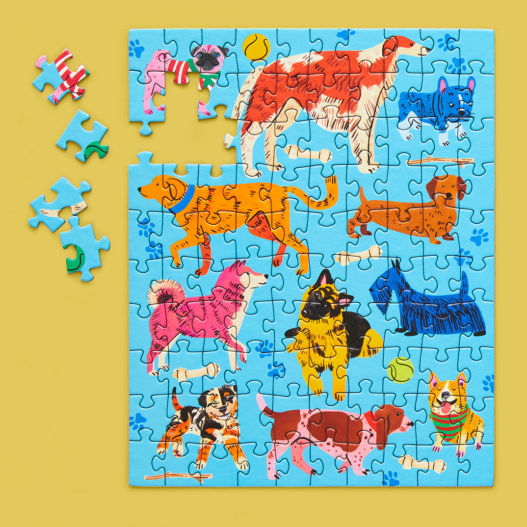 Pooches Playtime 100 Piece Jigsaw Puzzle - World of Puzzle