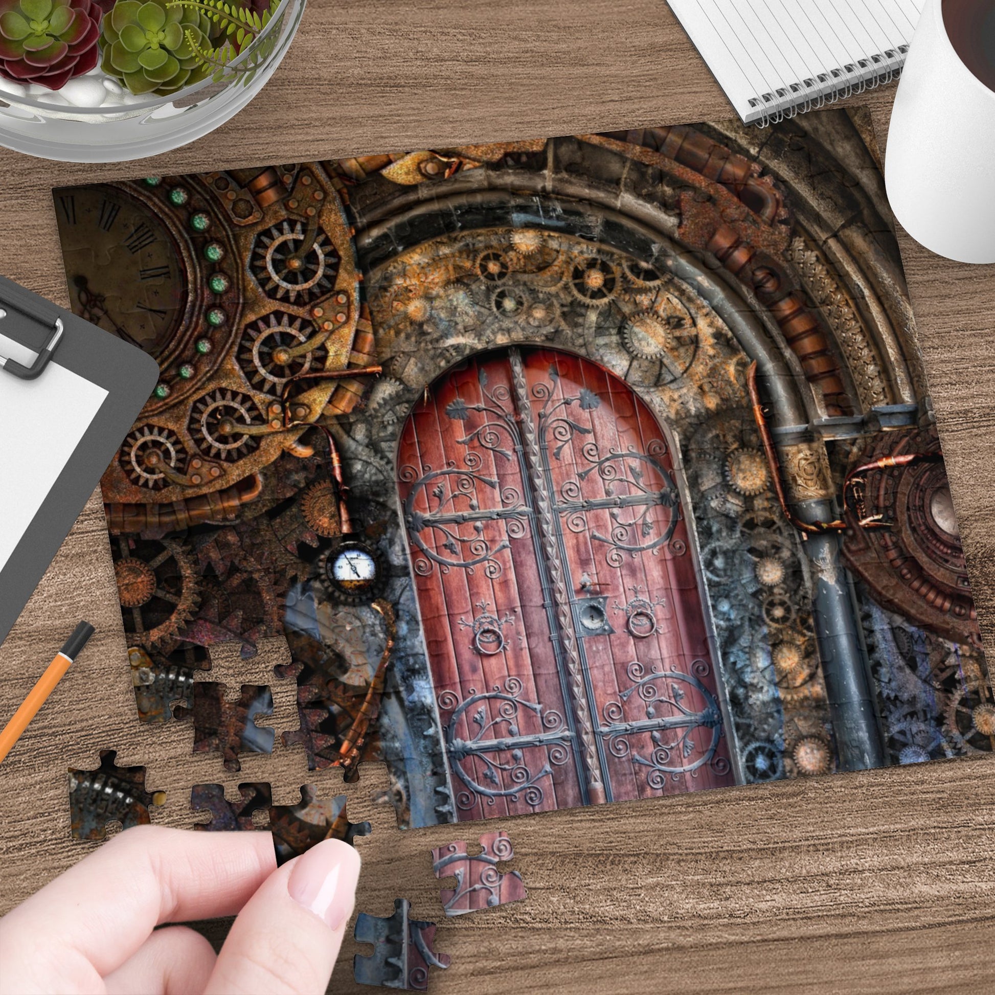 Steampunk Clockwork Door Puzzle - World of Puzzle