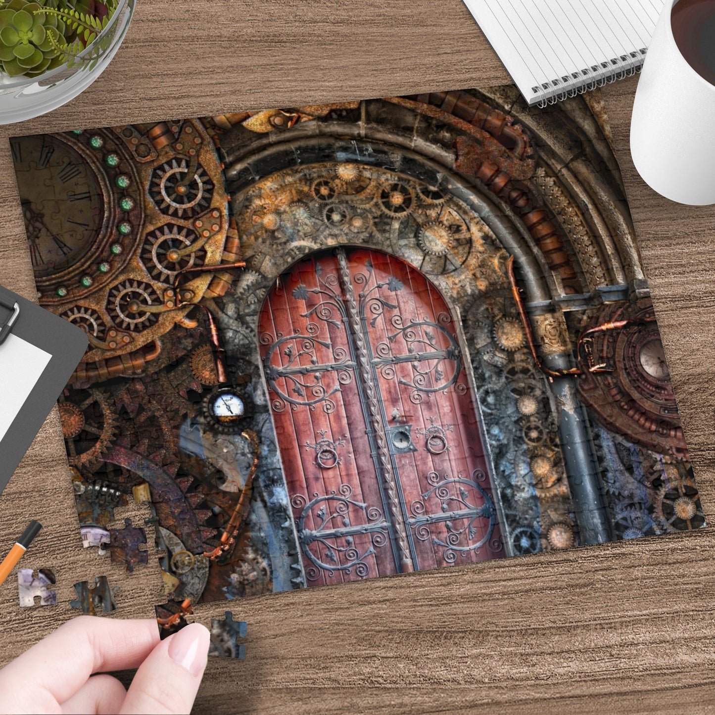 Steampunk Clockwork Door Puzzle - World of Puzzle