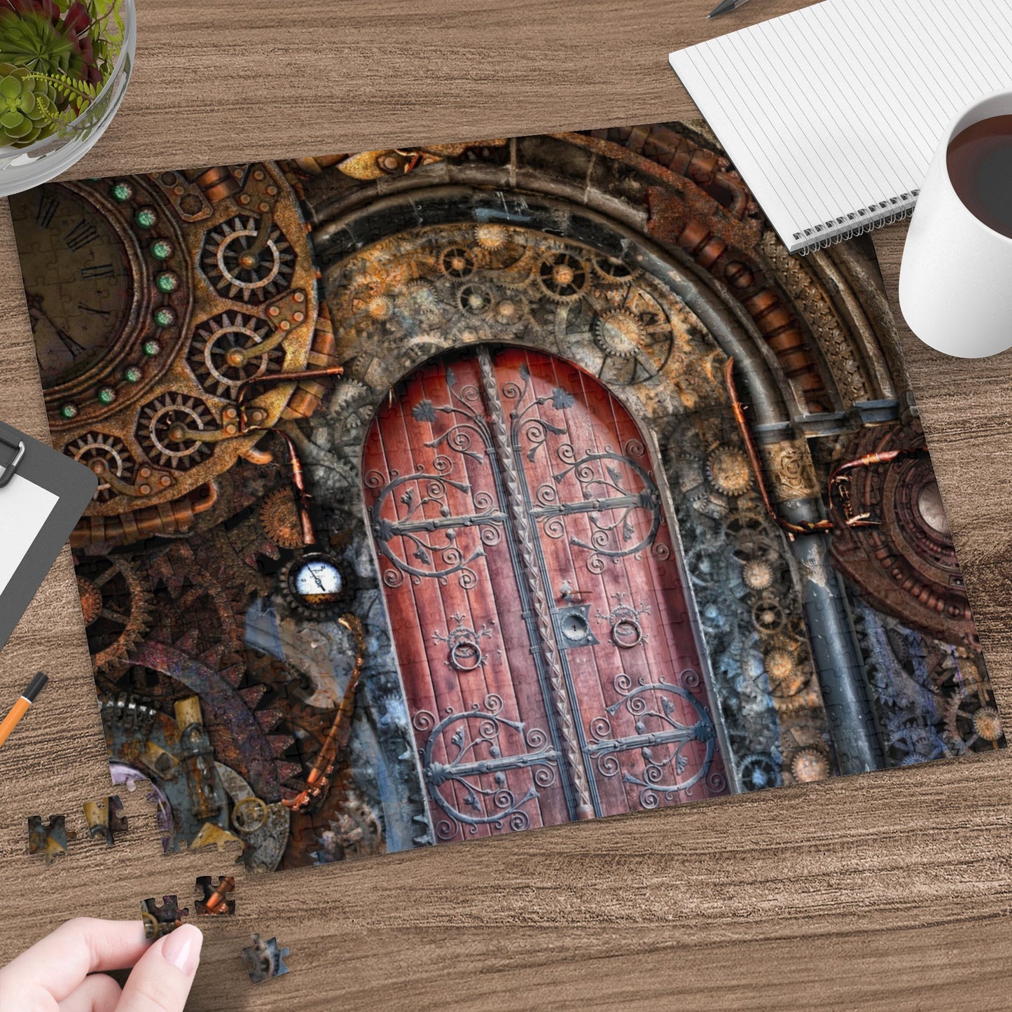 Steampunk Clockwork Door Puzzle - World of Puzzle