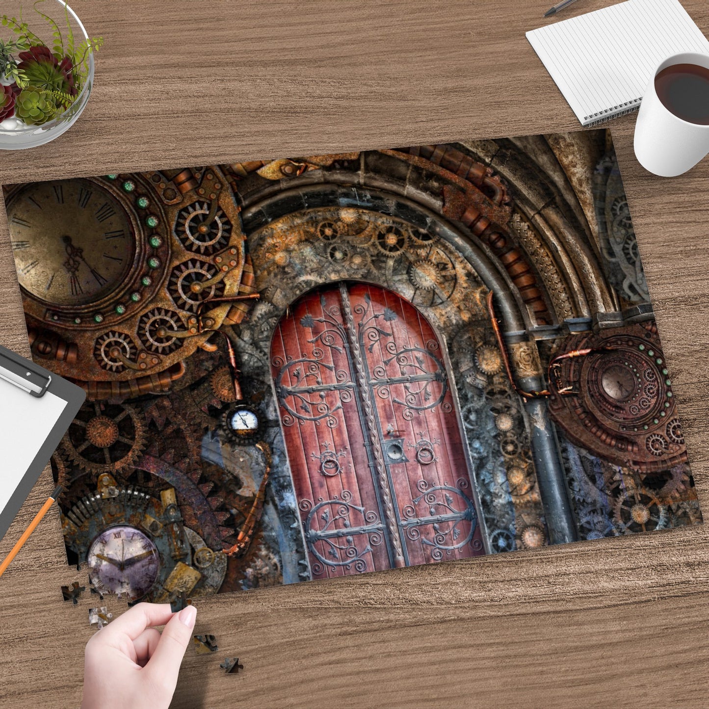 Steampunk Clockwork Door Puzzle - World of Puzzle