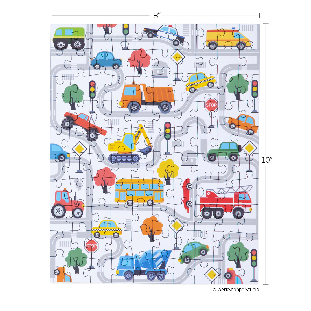 Trucks and Transportation 48 Puzzle Piece Snax - World of Puzzle