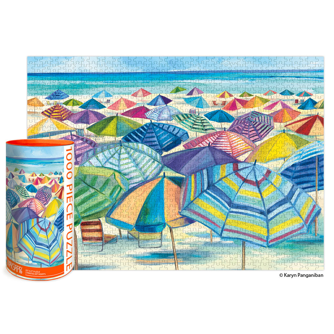 Umbrella Beach 1000 Piece Jigsaw Puzzle - World of Puzzle